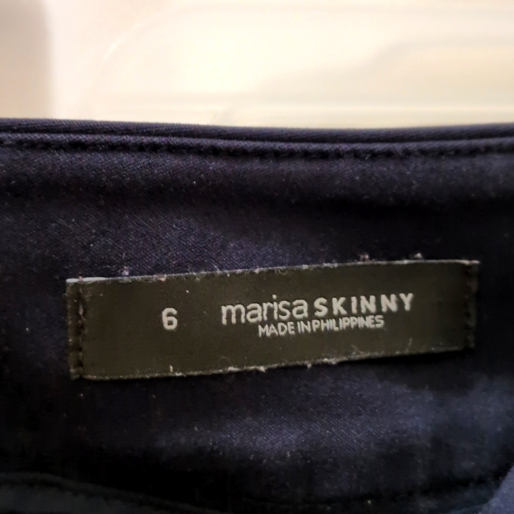 Loft Navy Blue Pants NWOT Marisa Skinny 4 Pockets/Belt Loops Size 6 - Picture 3 of 6